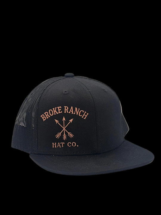 Black cap with 'Broke Ranch Hat Co.' logo
